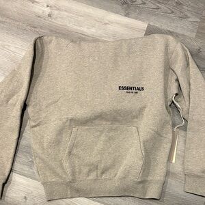 Brand new Essentials Men's Crewneck Sweatshirt in Heather Beige